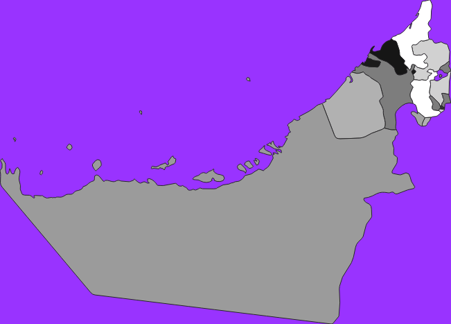 United Arab Emirates elevation map